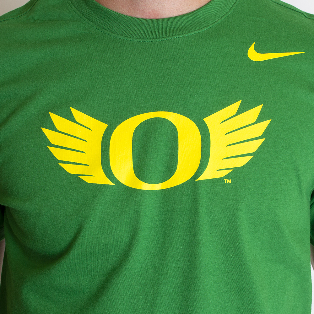 O Wings, Nike, Green, Crew Neck, Cotton Blend, Men, T-Shirt, 342254